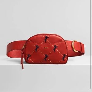 NWT Chloe red leather belt bag